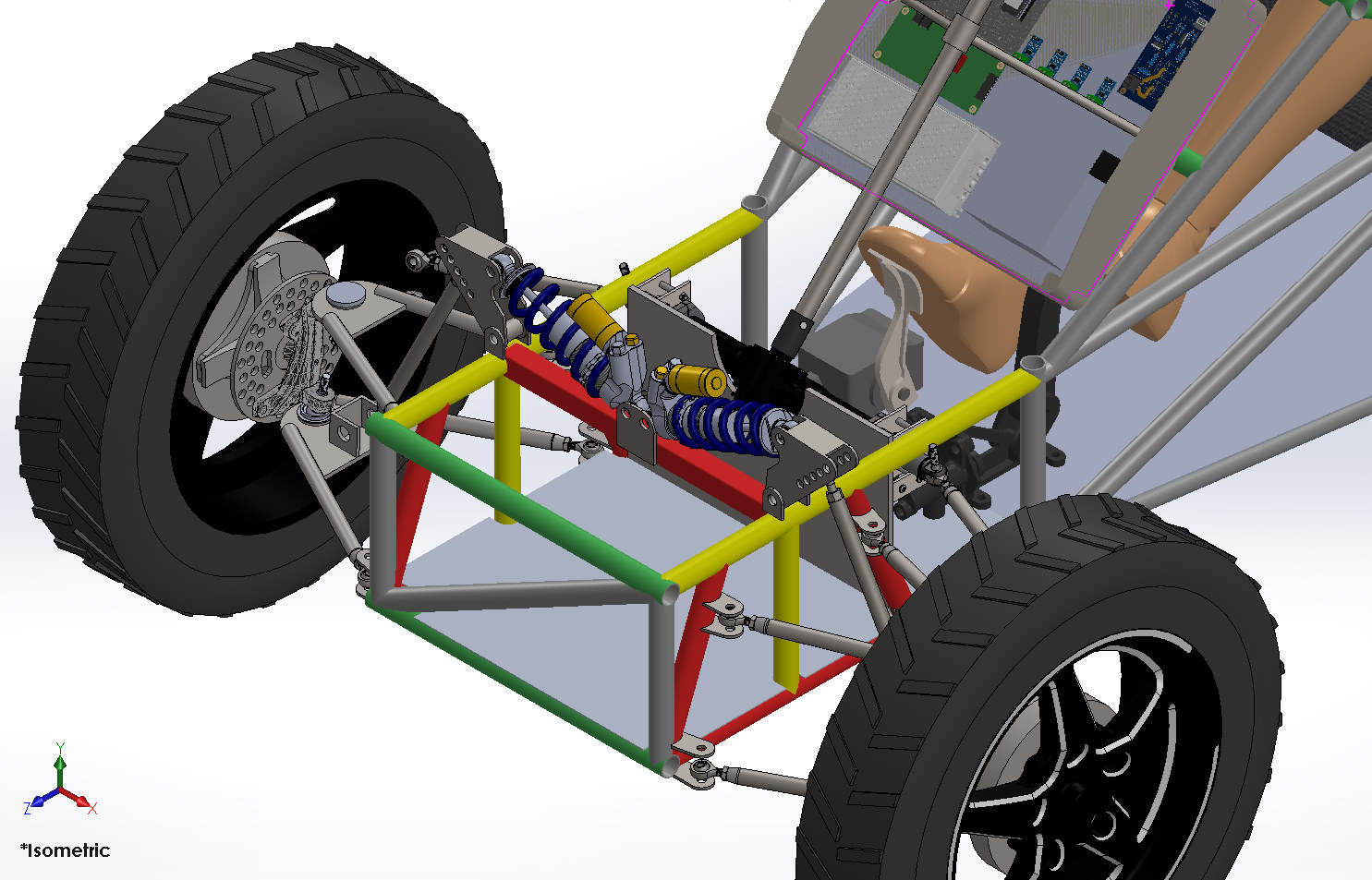 SolEater’s Master CAD, focused on the front suspension