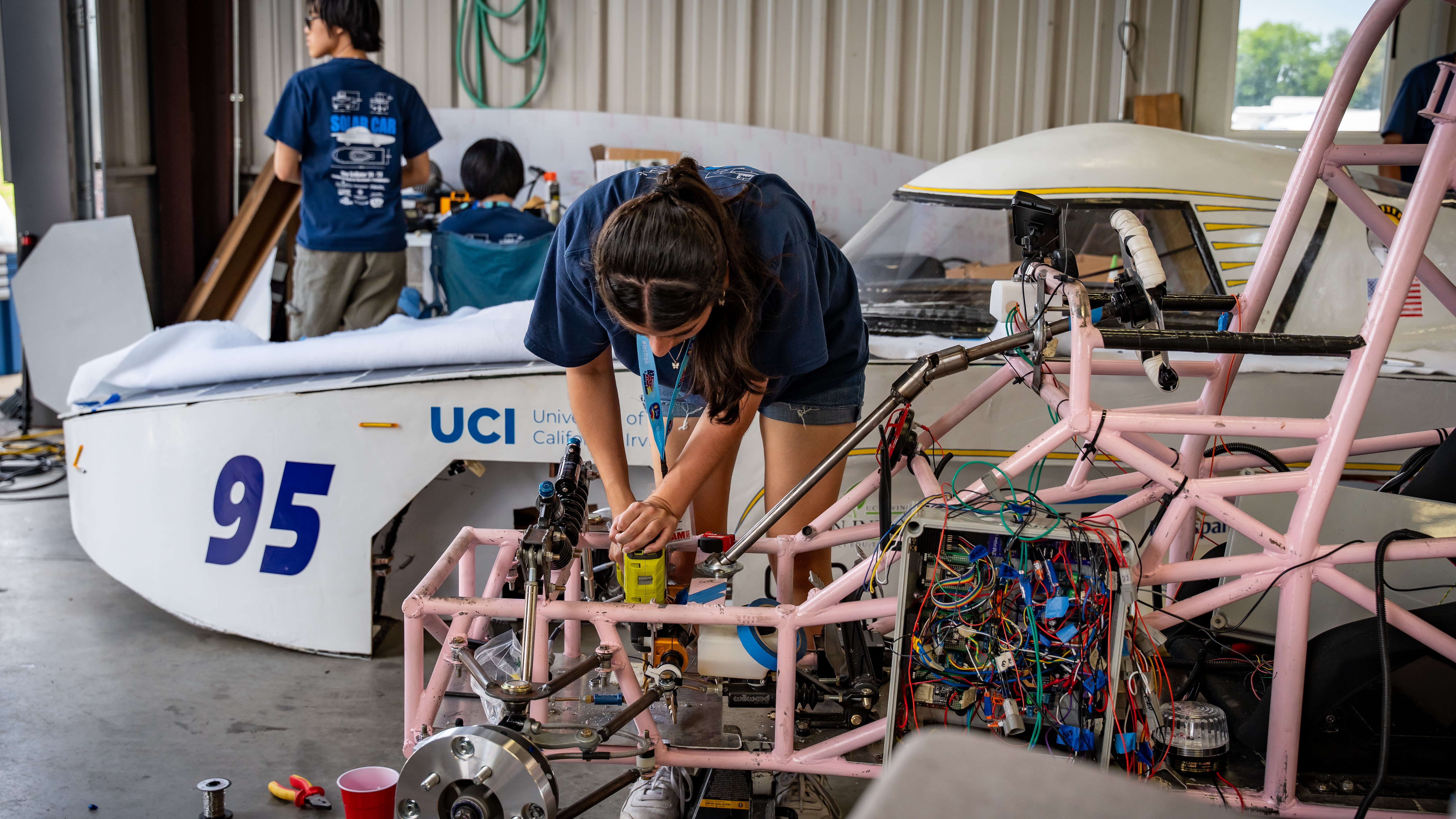 Suspension work being done at FSGP 2025