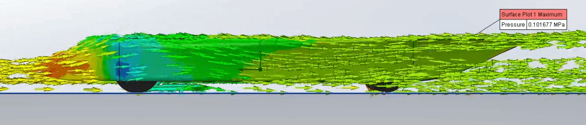 SolidWorks Flow Simulation early testing (GIF)