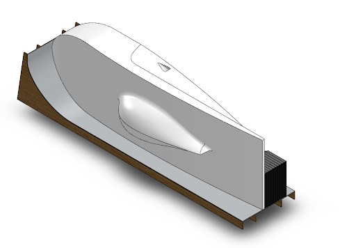 Side shell mold CAD